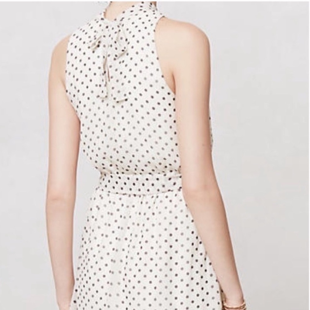 Anthropologie Staci Frati Sweet Pea Polka Dress - Black and Cream size Medium - Picture 3 of 12